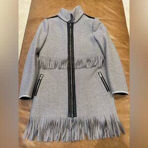 Jazmin Chebar brand women’s wool coat color gray size 2. Perfect conditions.